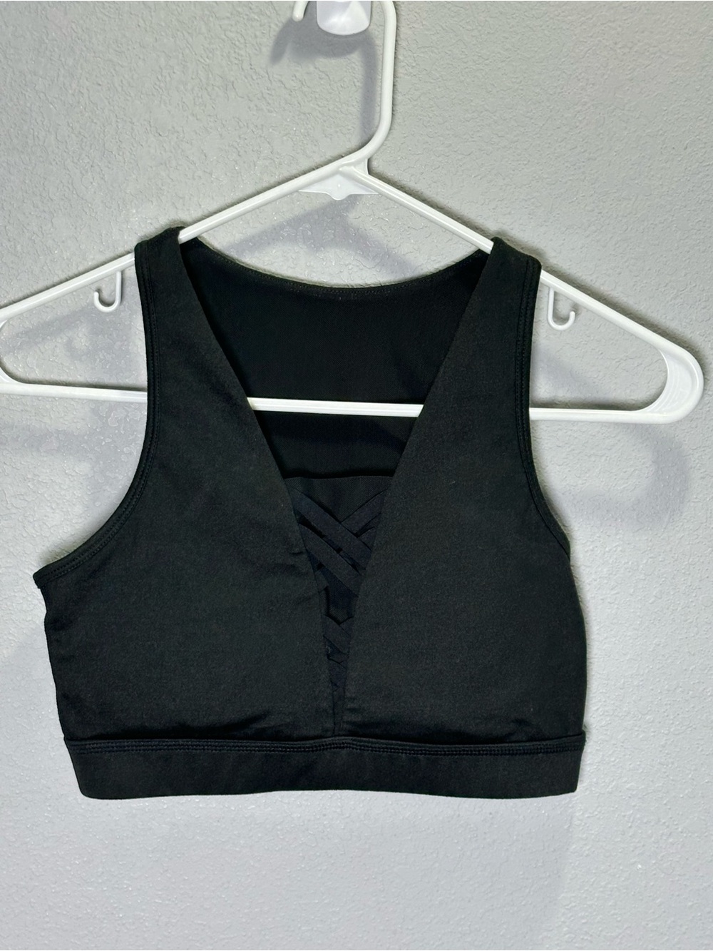 Mono B Black Crisscross Front Sports Bralette